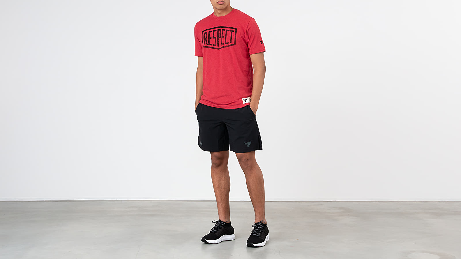 T-Shirts Under Armour Project Rock Respect Tee Red