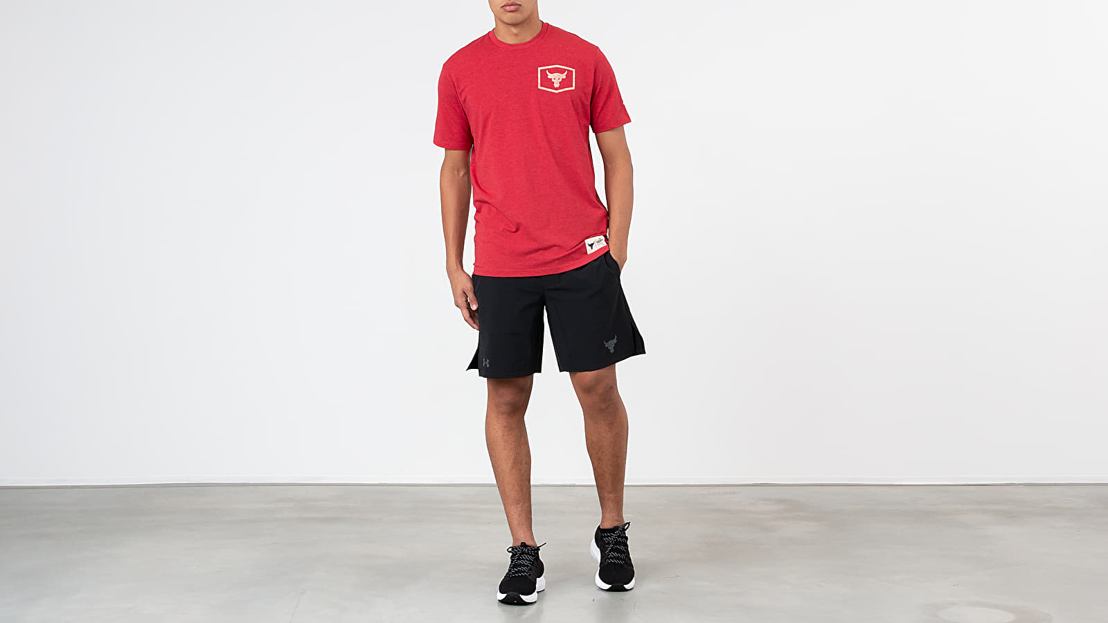 T-Shirts Under Armour Project Rock Iron Paradise Red