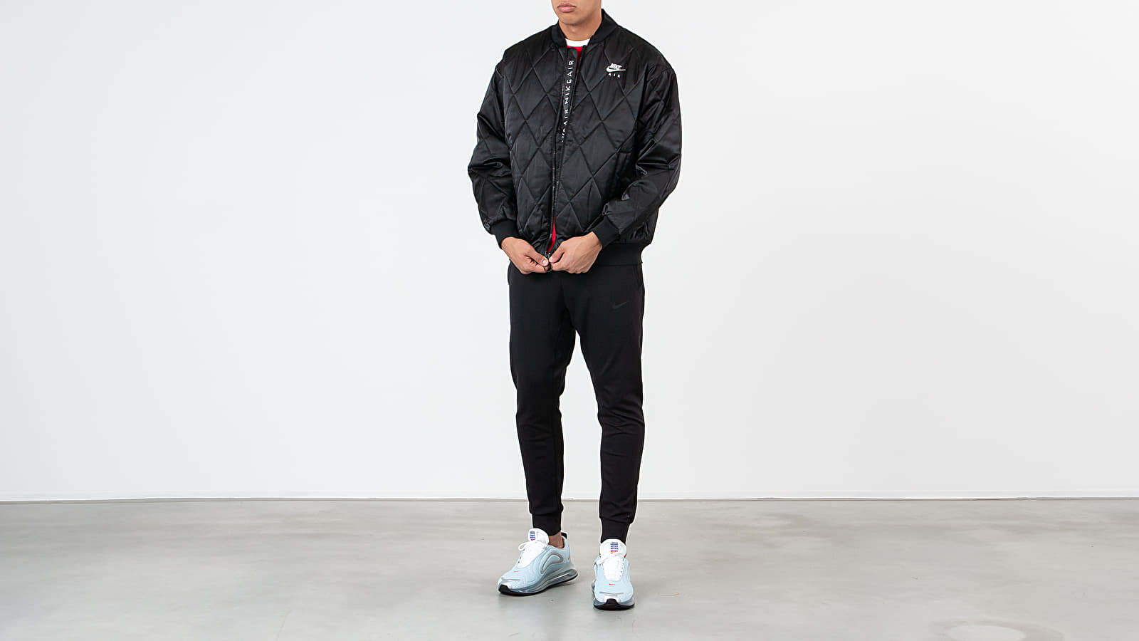 Jakne Nike Sportswear Air Syn Fill Satin Jacket Black/ Black/ White