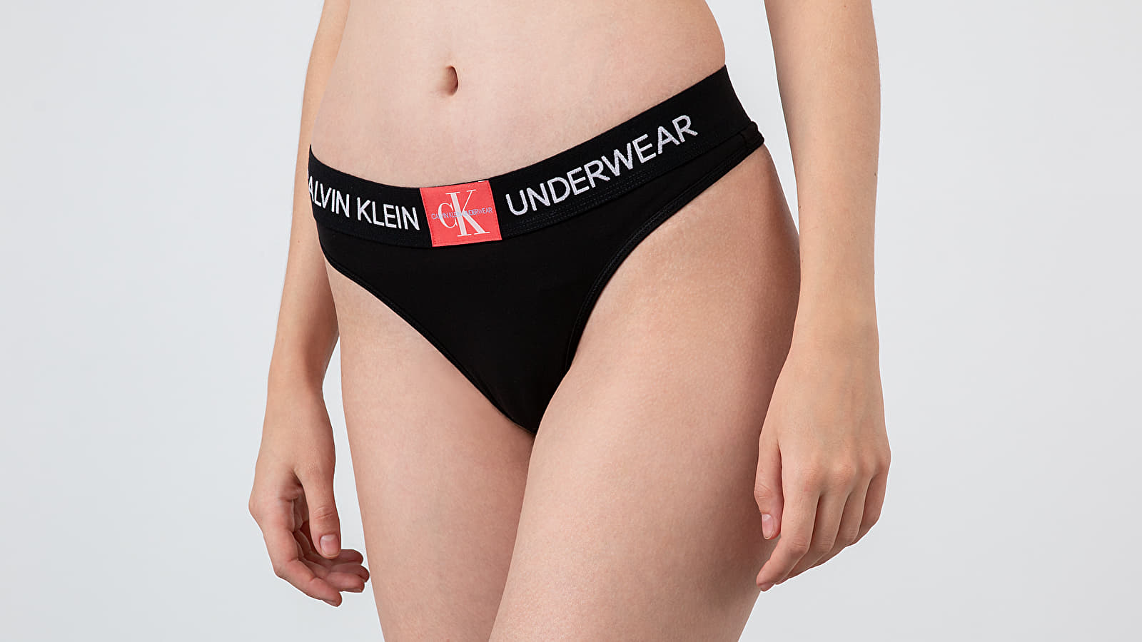 Calvin klein monogram thong black cheap