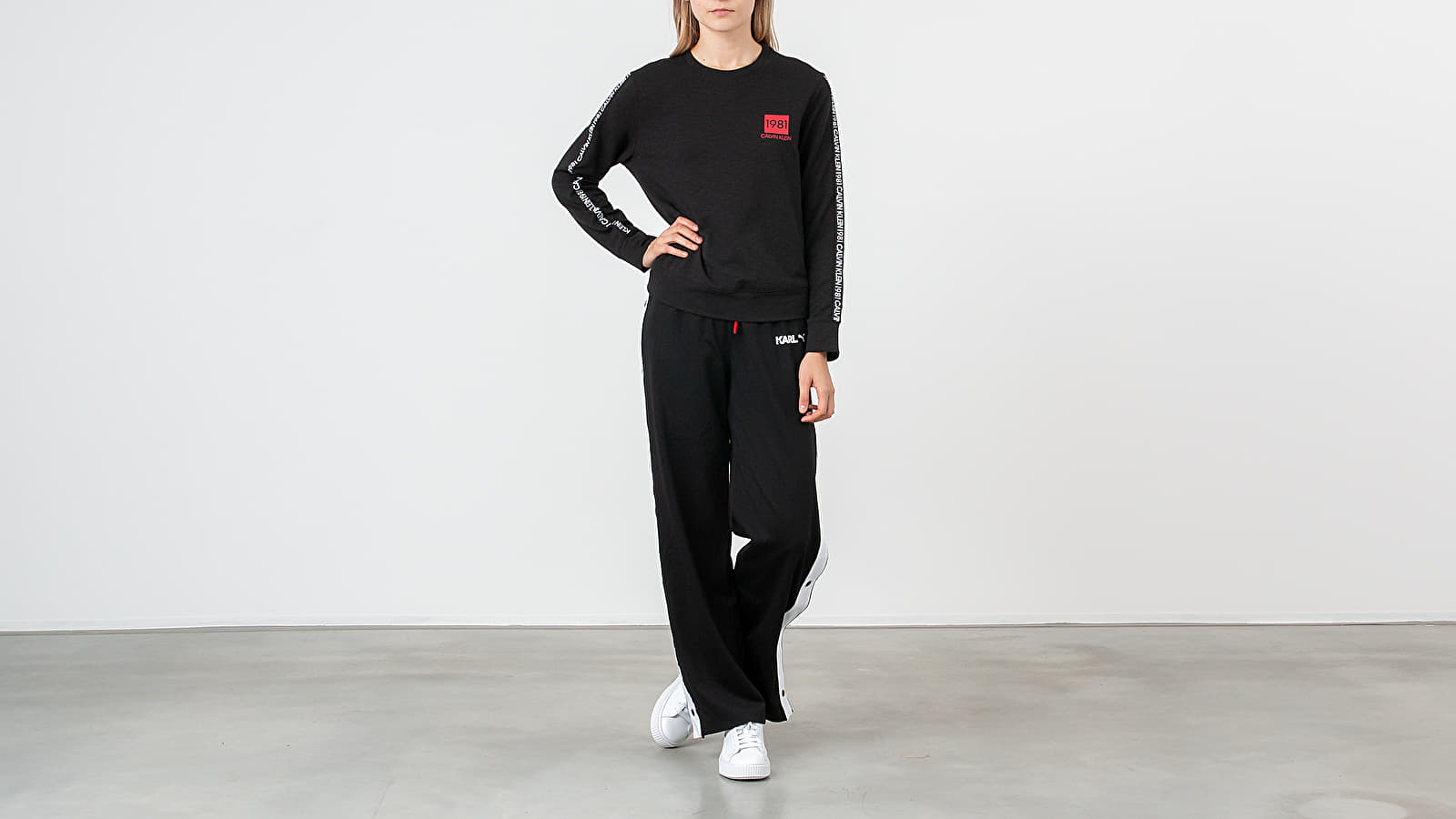 Hoodies and sweatshirts  Calvin Klein Long Sleeve Crewneck Black