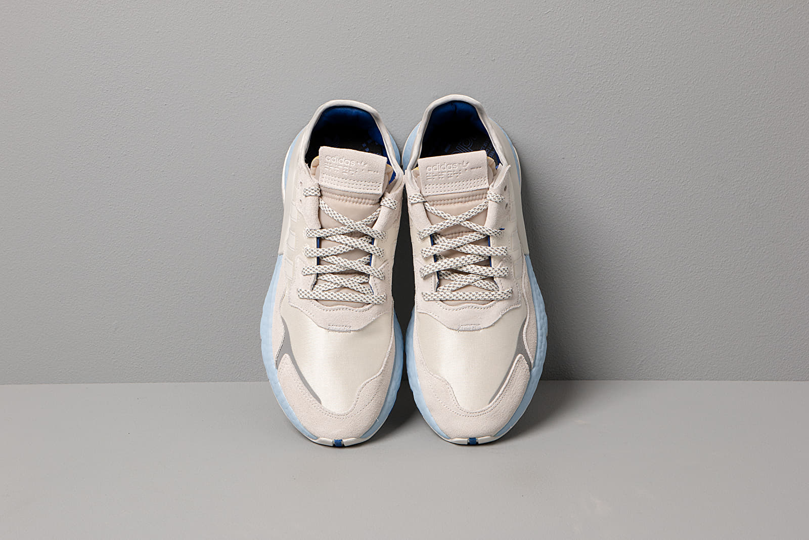 Women s shoes adidas Nite Jogger W Off White Off White Glow Blue