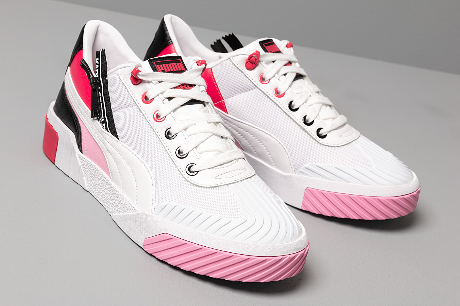 Women s shoes Puma x Karl Lagerfeld Cali Puma White Puma White Prism Pink Footshop