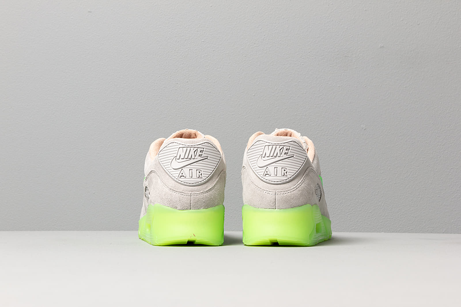 Men's shoes Nike Air Max 90 Premium Pure Platinum/ Electric Green-Bio Beige