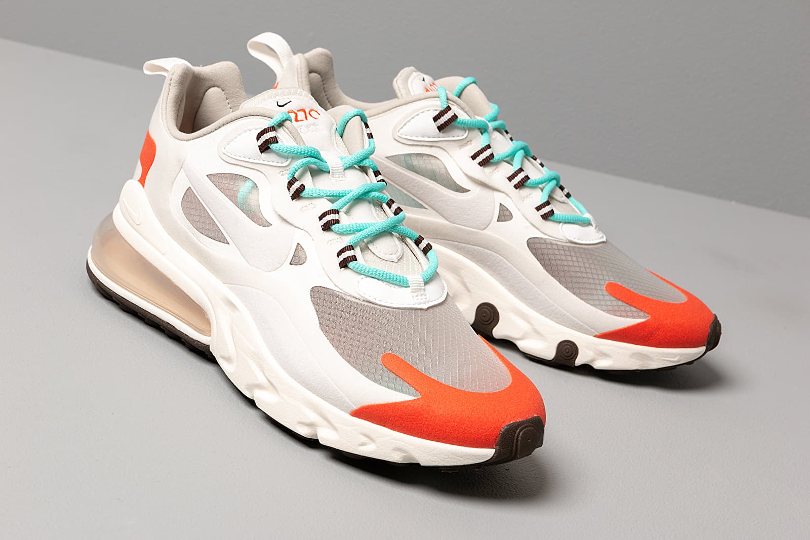 Nike air max 270 react - beige/platinum clearance