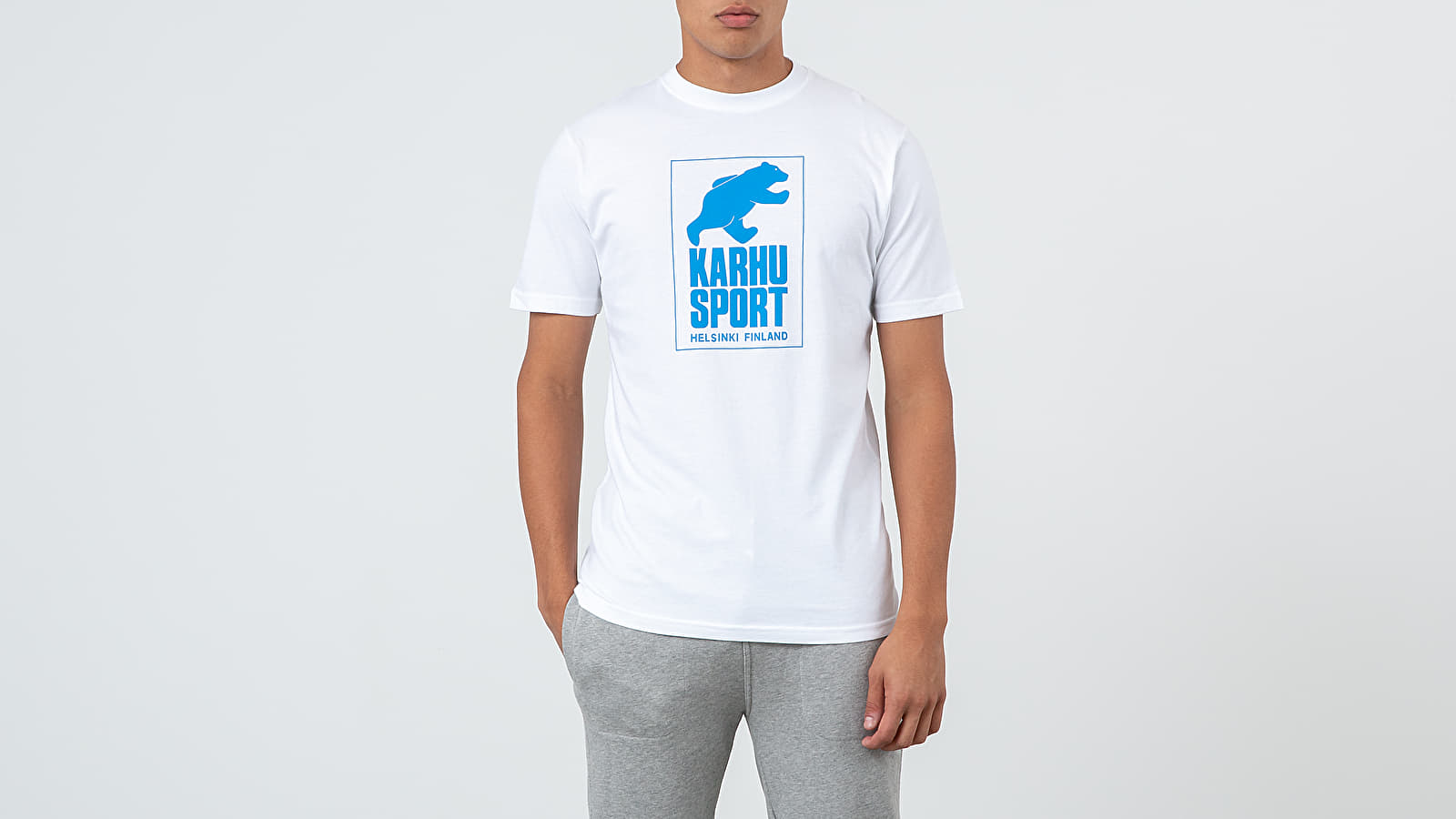T-shirts Karhu Helsinki Sport Tee White/ Royal Blue