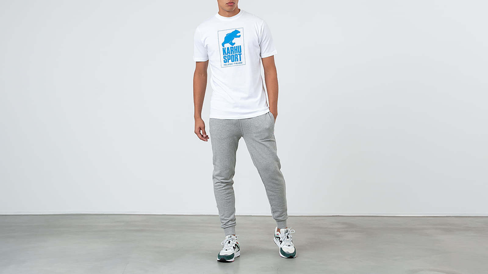 T-shirts Karhu Helsinki Sport Tee White/ Royal Blue