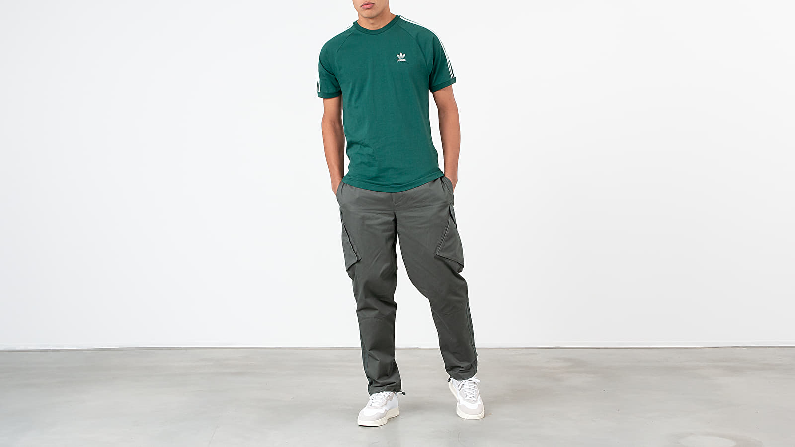 Koszulki adidas 3 Stripes Tee Collegiate Green Footshop