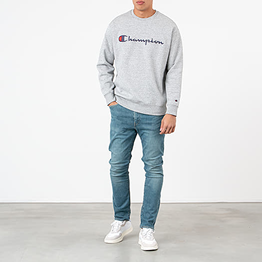 Champion sweater grey crew neck best sale jeans