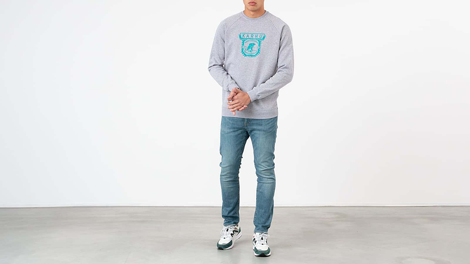 Felpe Karhu 1916 Logo Crewneck Heather Grey/ Fanfare