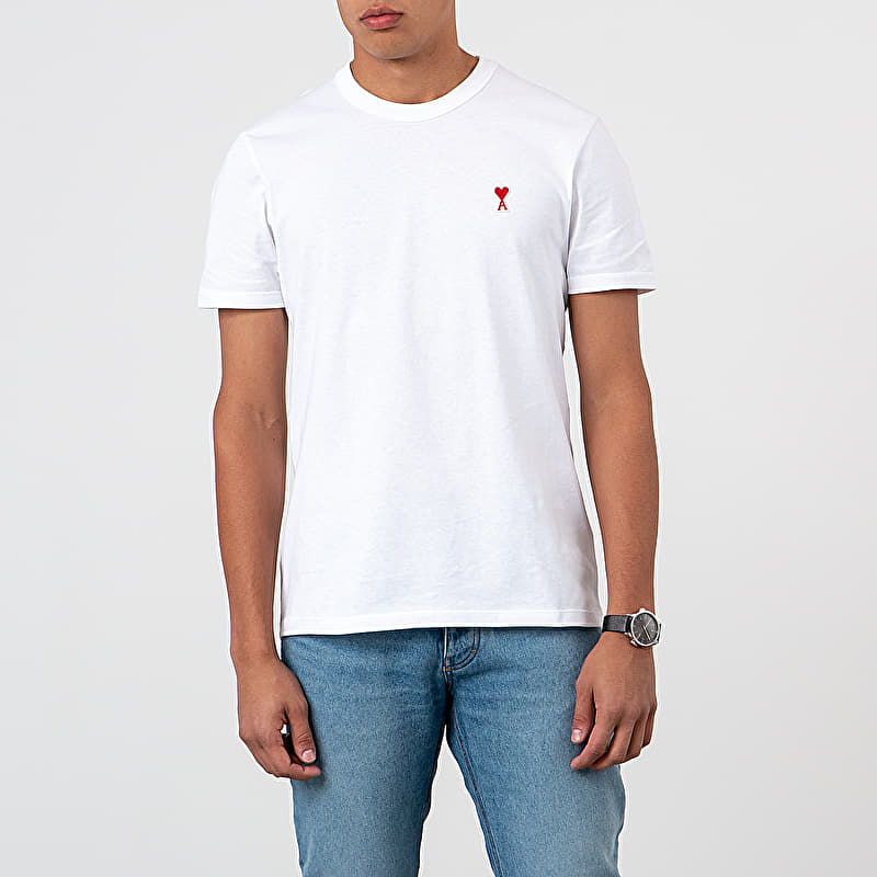 T-shirts AMI Alexandre Mattiussi De Coeur Tee White (H19J108.720