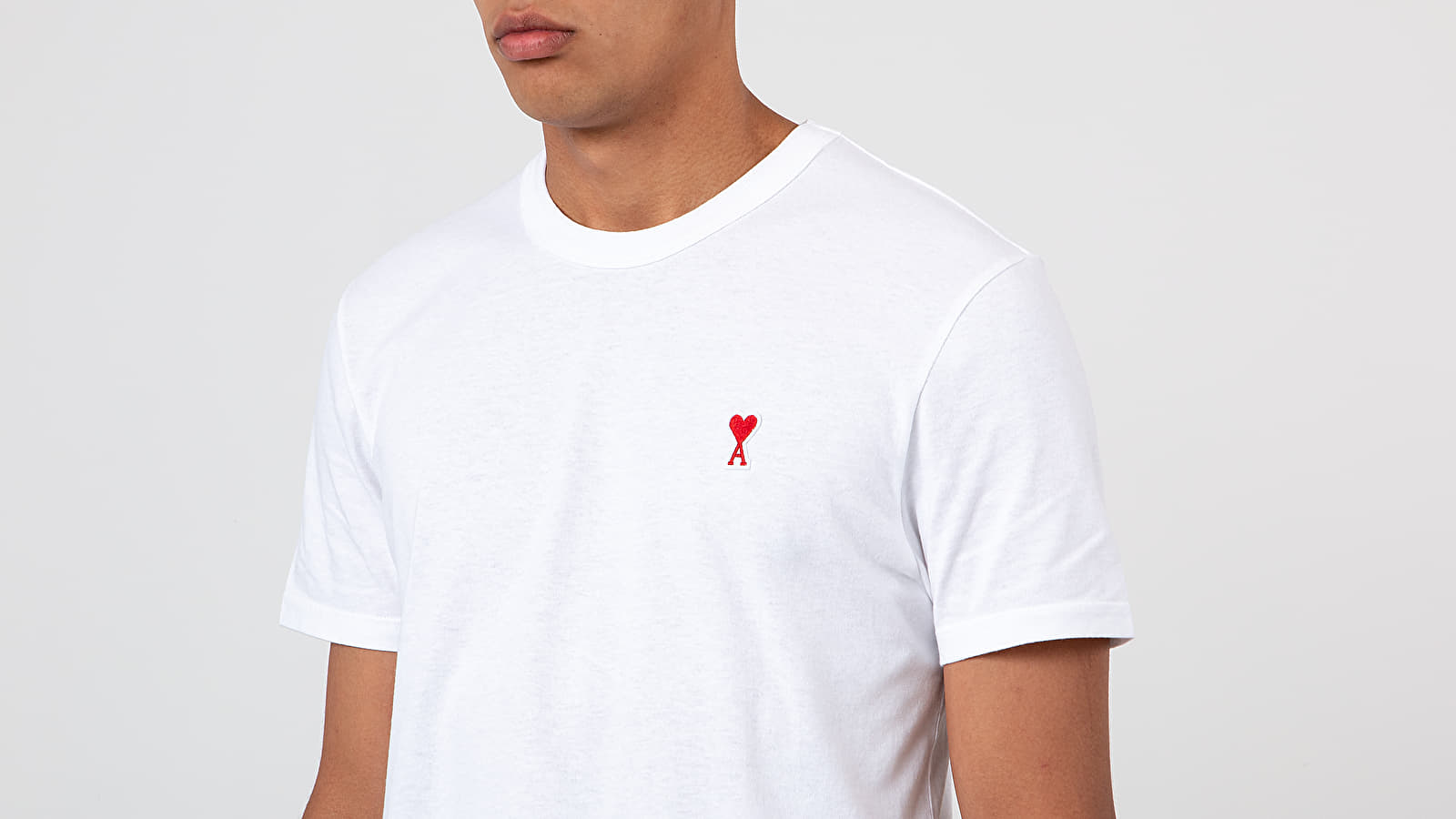 Magliette AMI Alexandre Mattiussi De Coeur Tee White