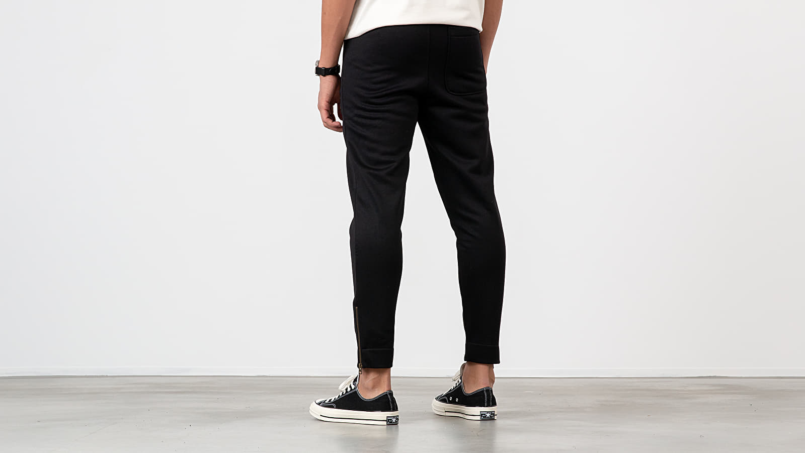 Nohavice AMI Alexadre Mattiusssi De Coeur Pants Black