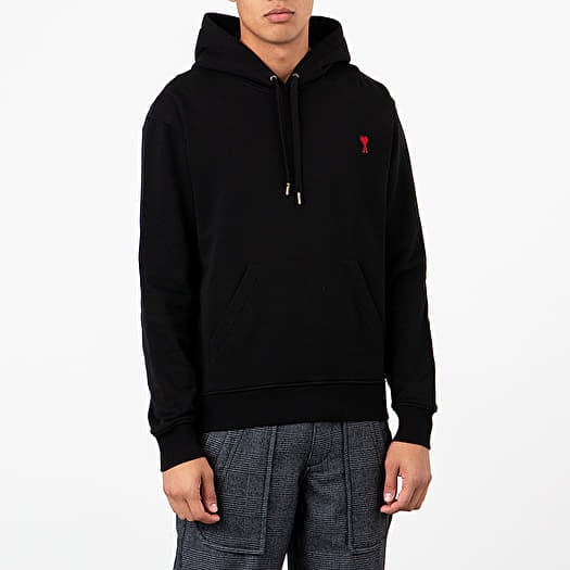 Hoodies and sweatshirts AMI Alexandre Mattiussi De Coeur Hoodie Black Footshop