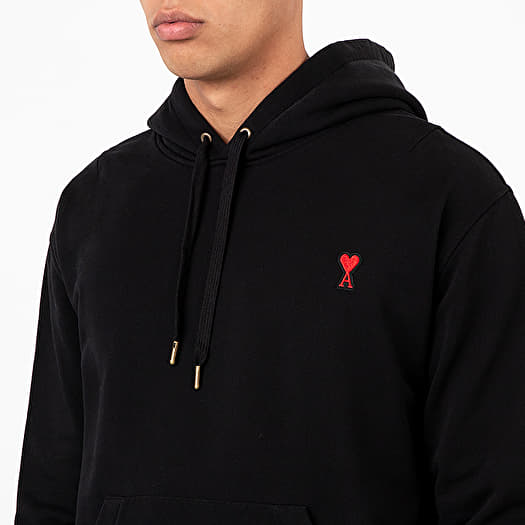 Hoodies and sweatshirts AMI Alexandre Mattiussi De Coeur Hoodie Black Footshop