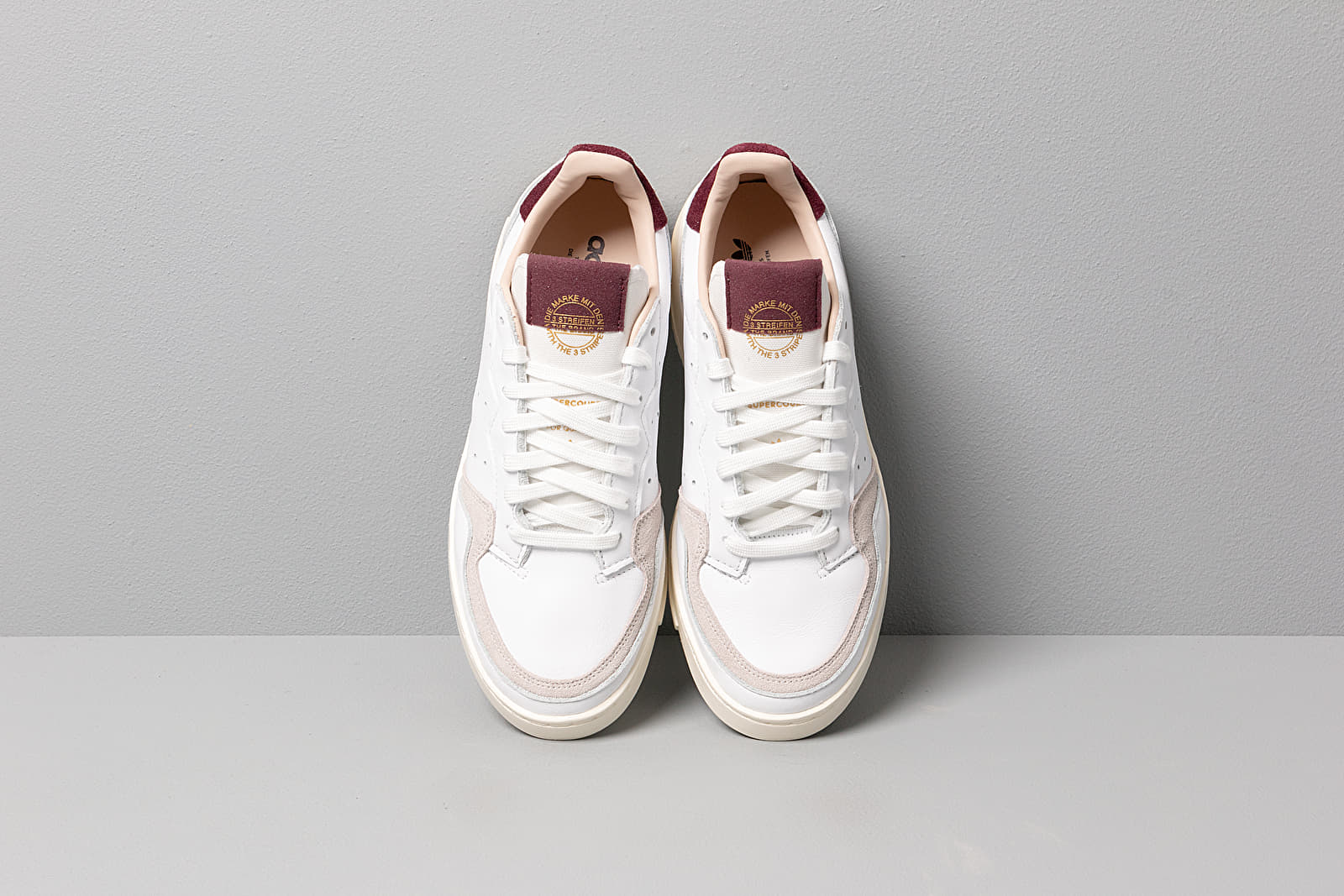 Ženski čevlji adidas Supercourt W Ftw White/ Ftw White/ Maroon