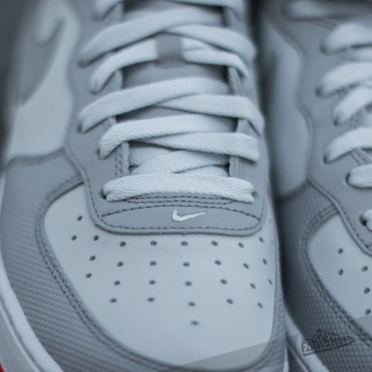梅18 Men's shoes Nike Air Force 1 Mid ´07 Premium Platinum/ Wolf