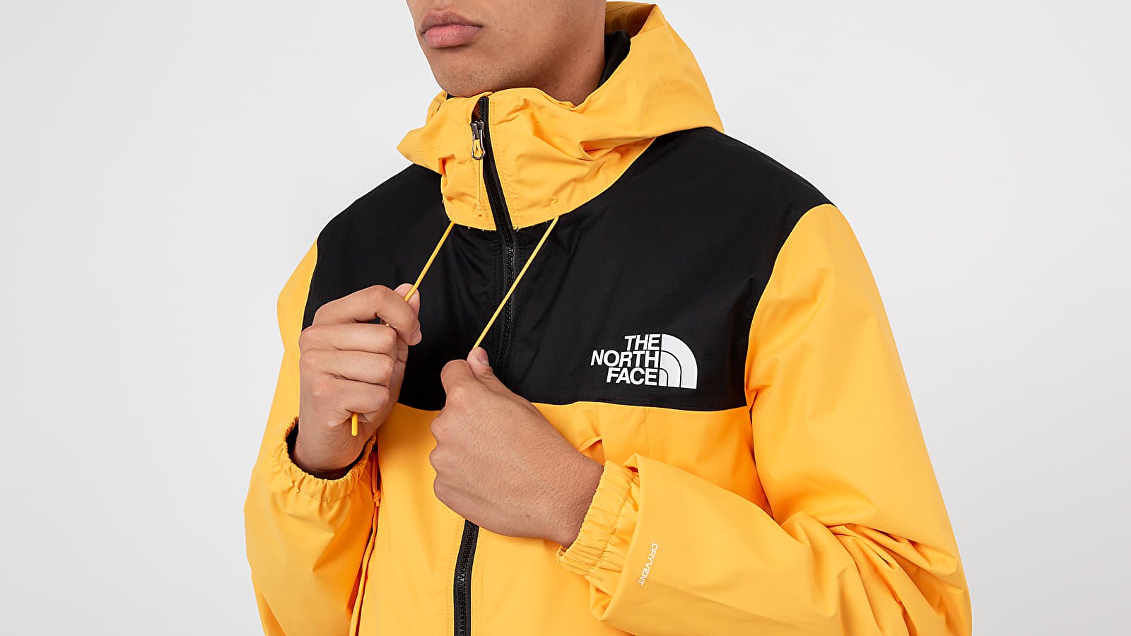 North face mountain q deals jacket yellow