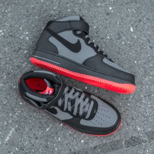 Chaussures et baskets homme Nike Air Force 1 Mid 07 Dark Grey Black Bright Crimson Footshop