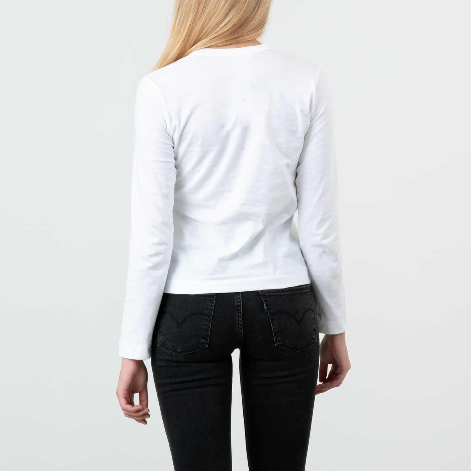 T-shirts Comme des Garçons PLAY Long Sleeve Tee White