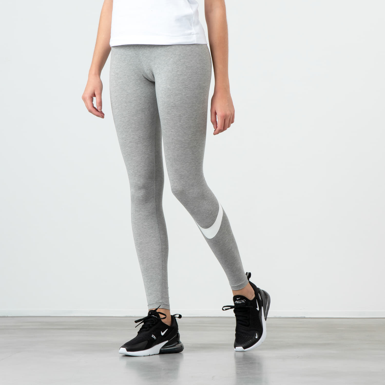 Traperice i hlače Nike Sportswear Club Legging Heather Grey/ White