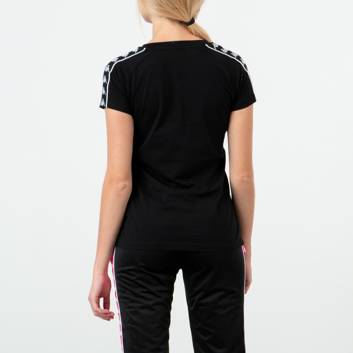 Kappa – T-Shirt Donna 222 Banda APAN, Cotone, Manica Raglan, Nero, Taglia L, Sport Street Style - 5