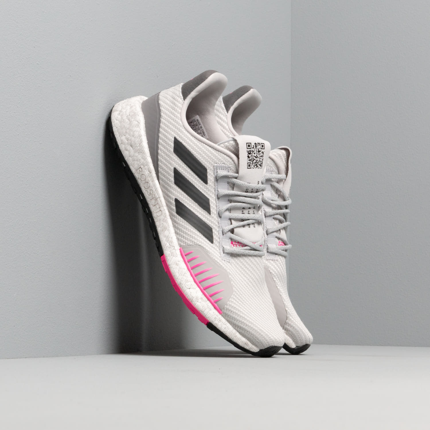 Women's shoes adidas PulseBOOST HD Winter W Grey Two/ Core Black/ Shock Pink