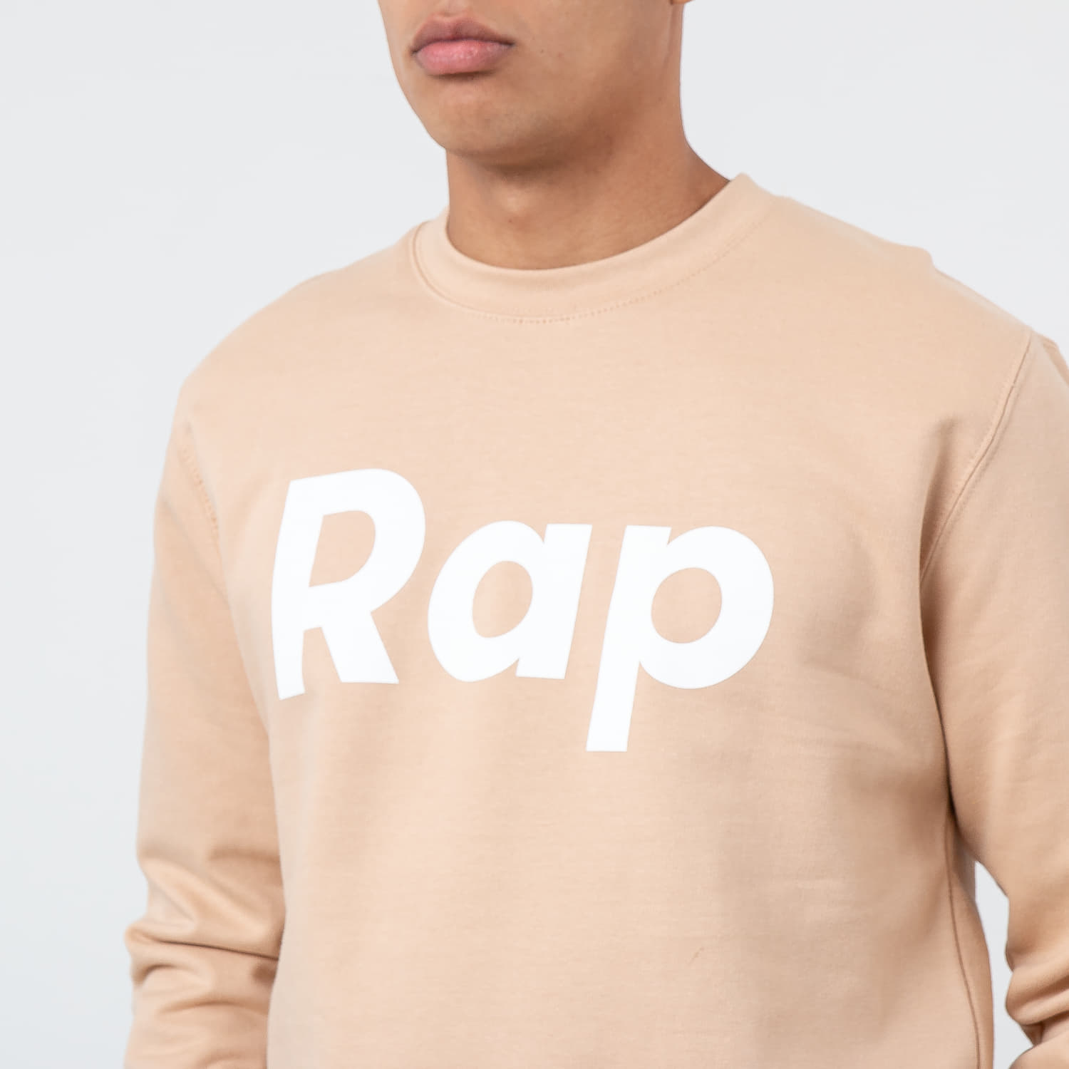 Mikiny RAP Crewneck Nude