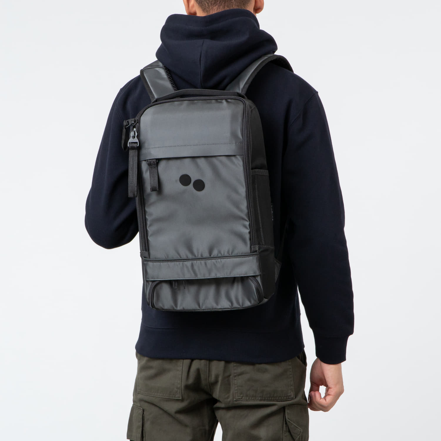 Backpacks pinqponq Cubik Medium Backpack Silk Silver