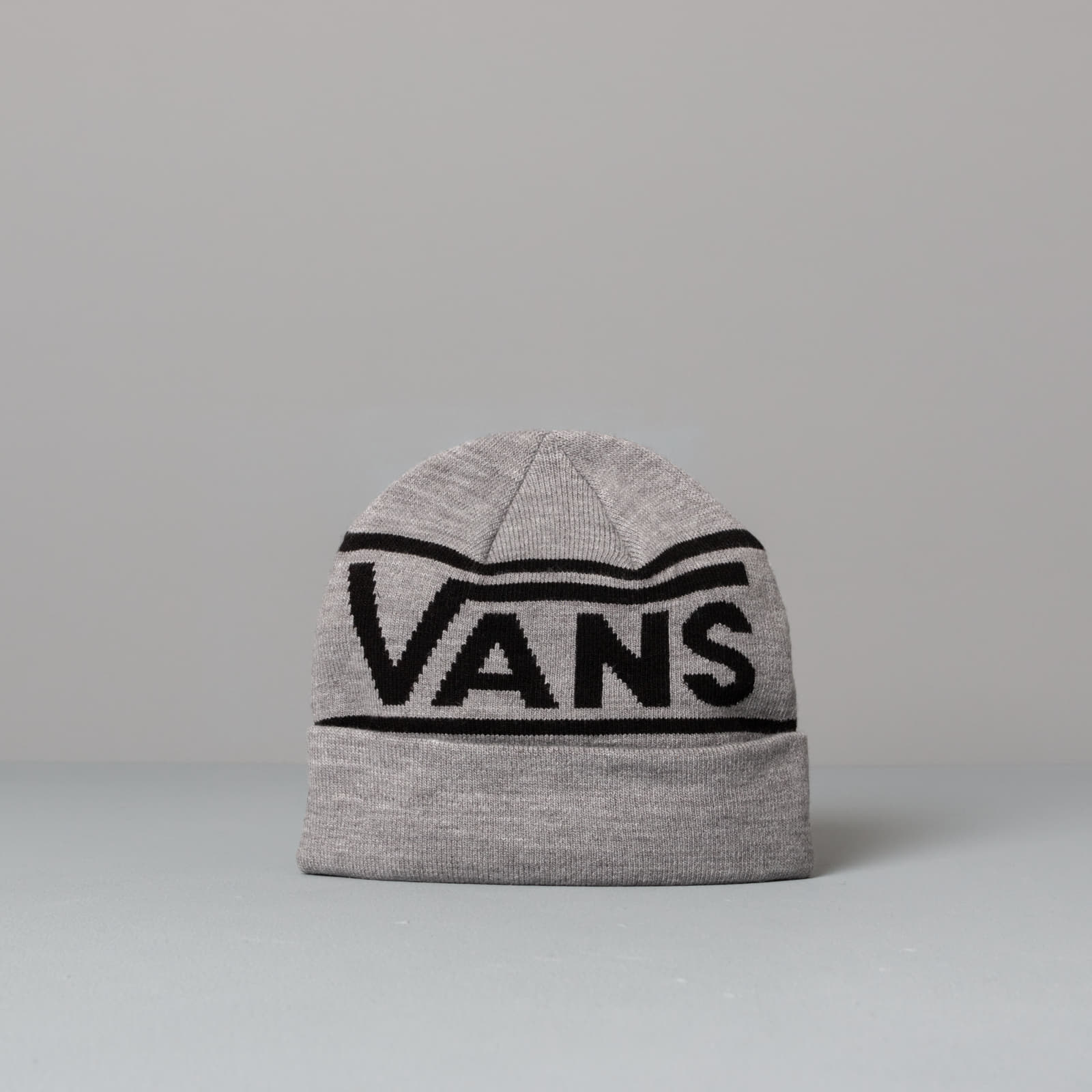 Hats Vans Drop V Stripe Cuff Beanie Heather Grey