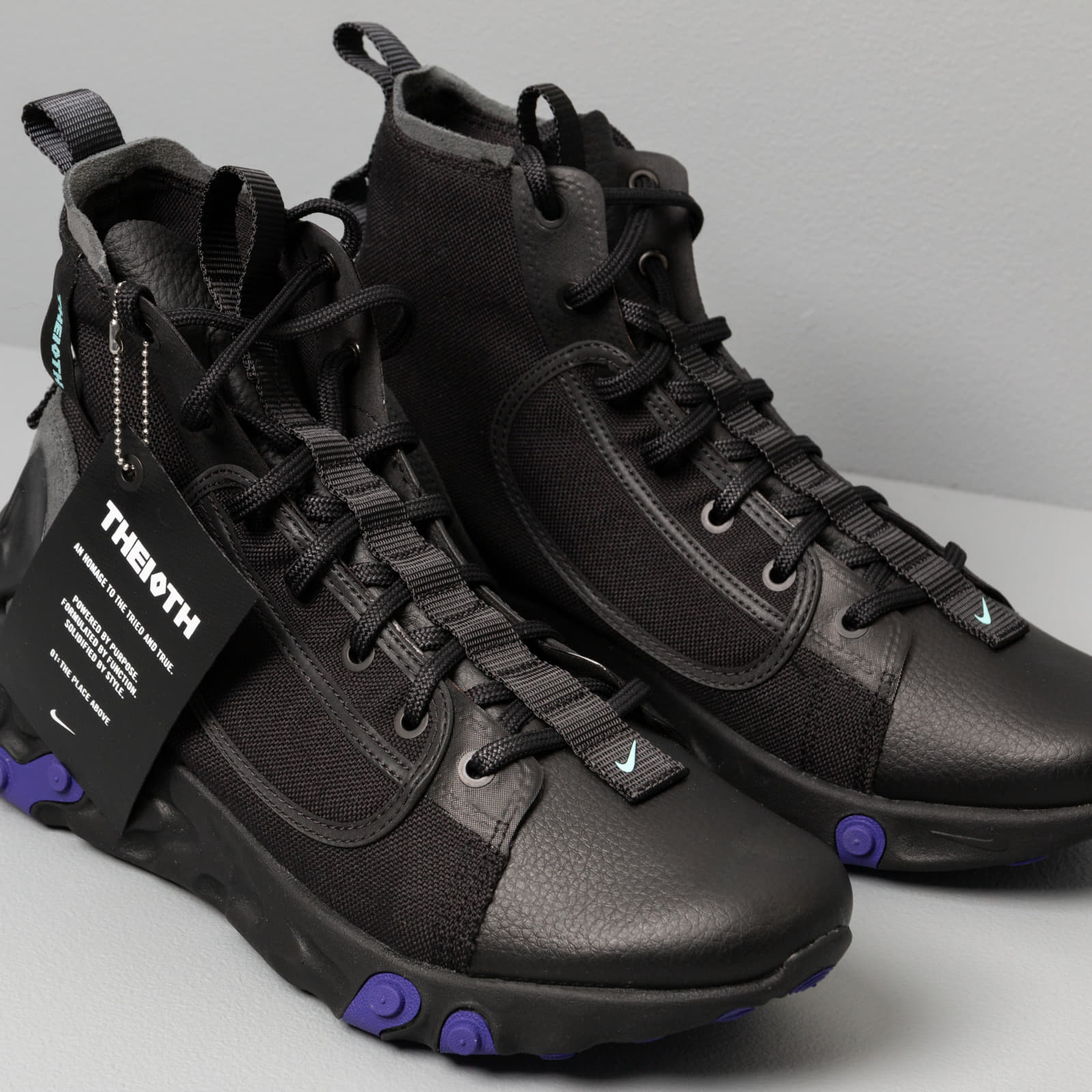 Men s shoes Nike React Ianga Black Light Aqua Anthracite Court