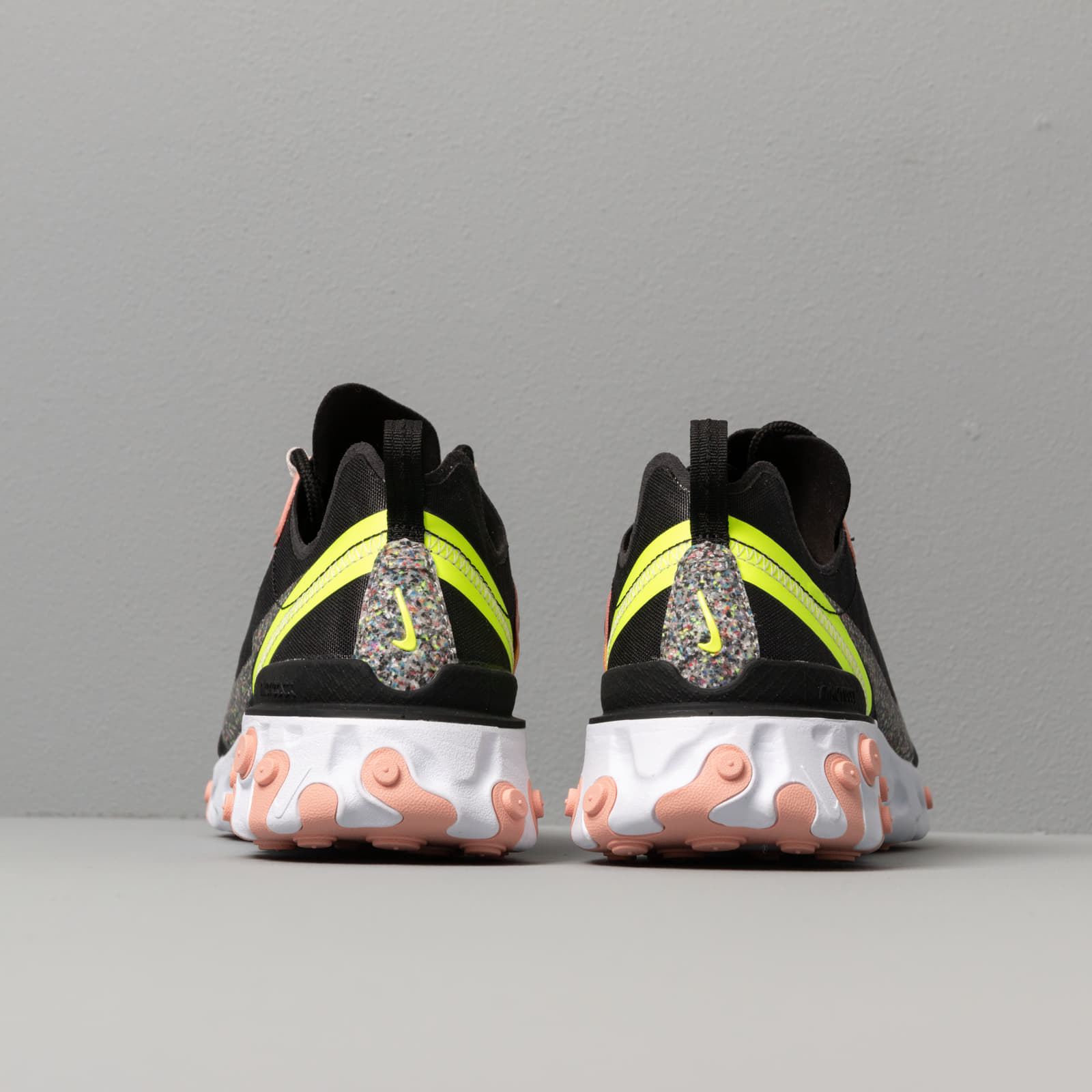 Nike react element 55 premium black crimson  and  volt sale