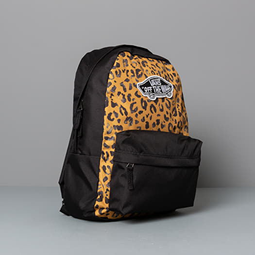 Vans realm clearance backpack leopard black