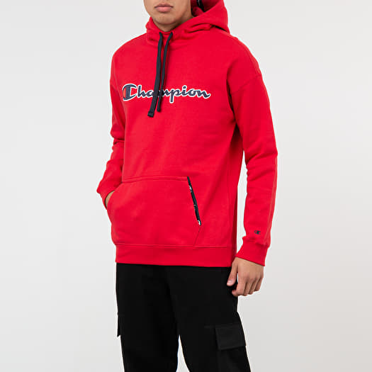 Champion red and white hoodie discount
