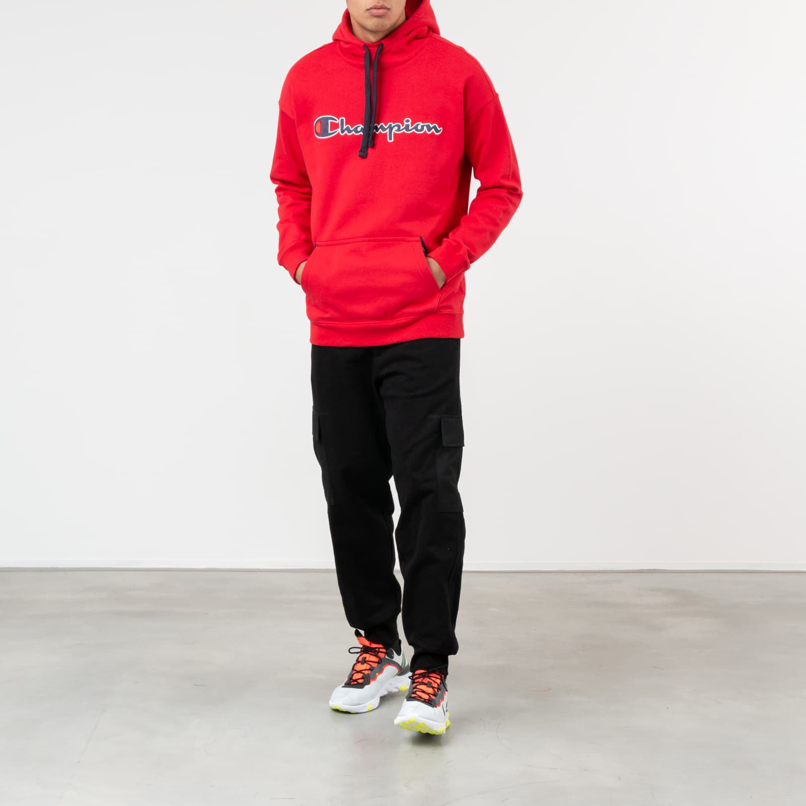 Red champion hoodie mens online