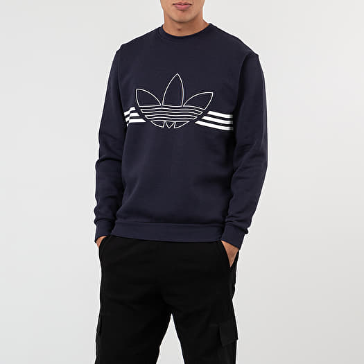 Hoodies and sweatshirts adidas Outline Fleece Crewneck Legend Ink White Footshop