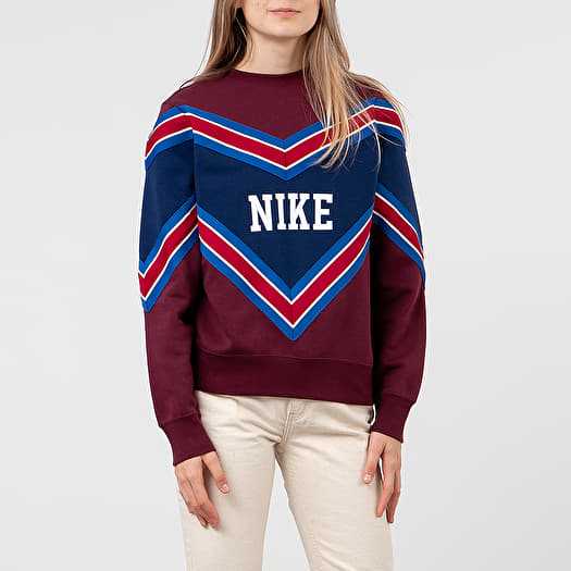 Hoodies and sweatshirts Nike Sportswear NSP Crewneck Night Maroon Blue Void White Footshop