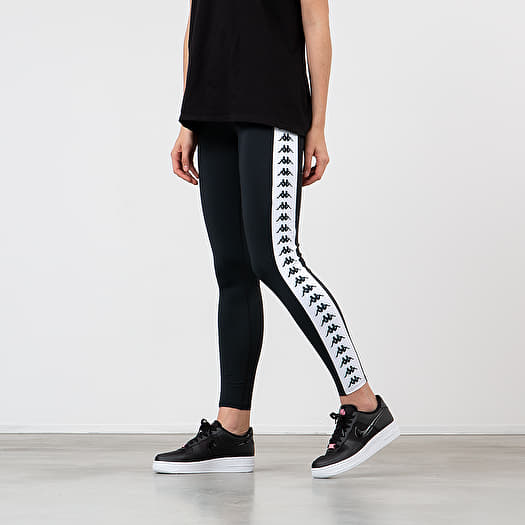 Kappa pants black and white hot sale