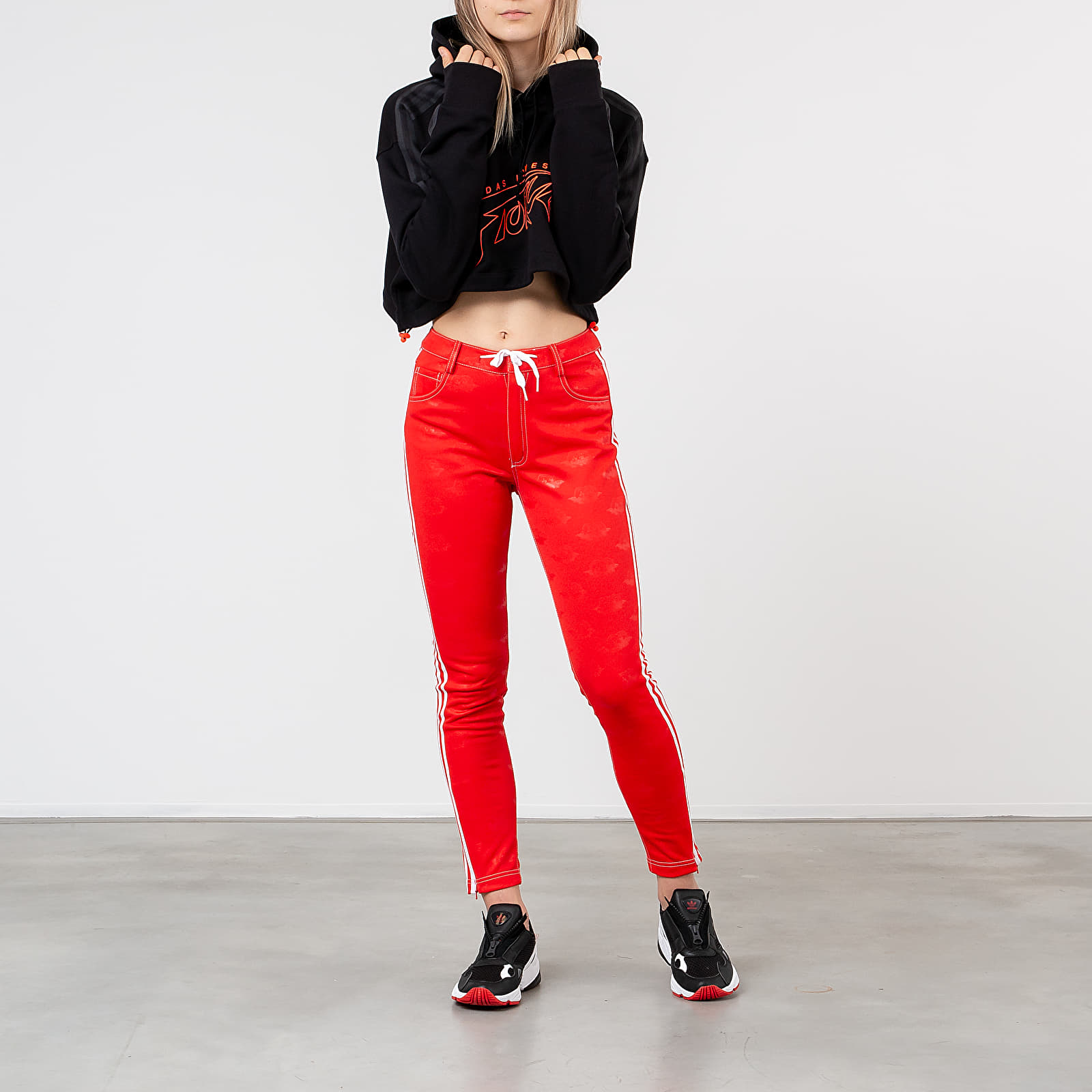 Sudaderas adidas by Fiorucci Cropped Hoodie Black