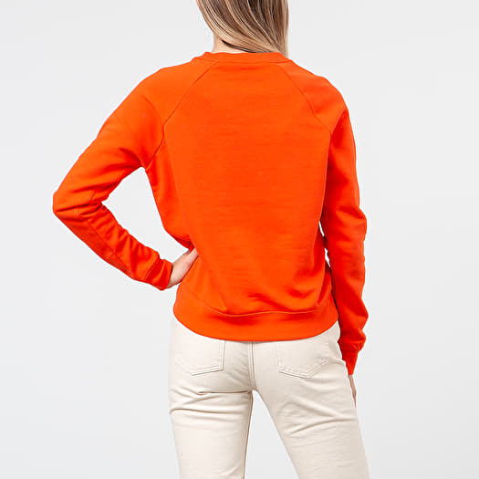 nike essential crew sweatshirt orange