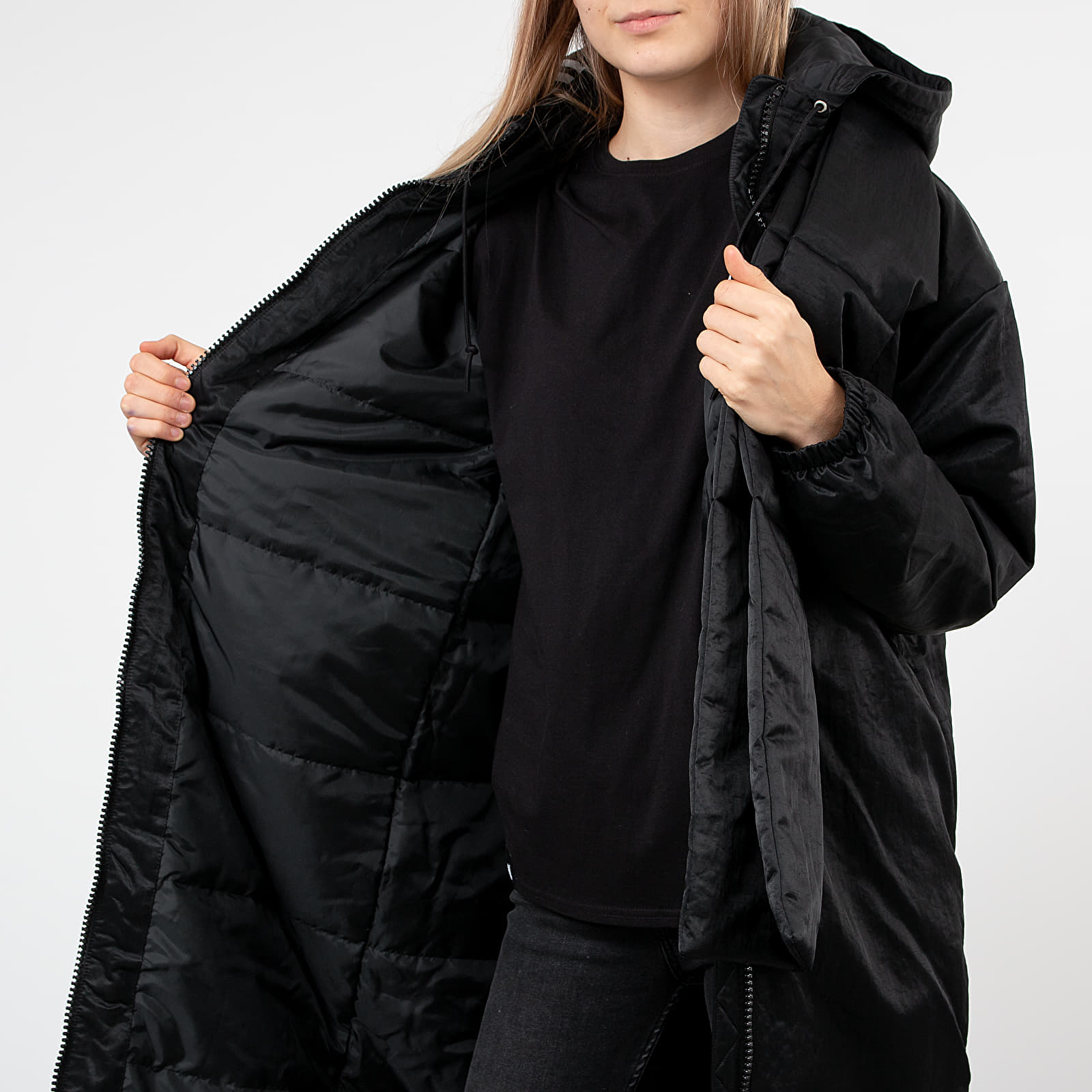 Jacken adidas Long Padded Jacket Black