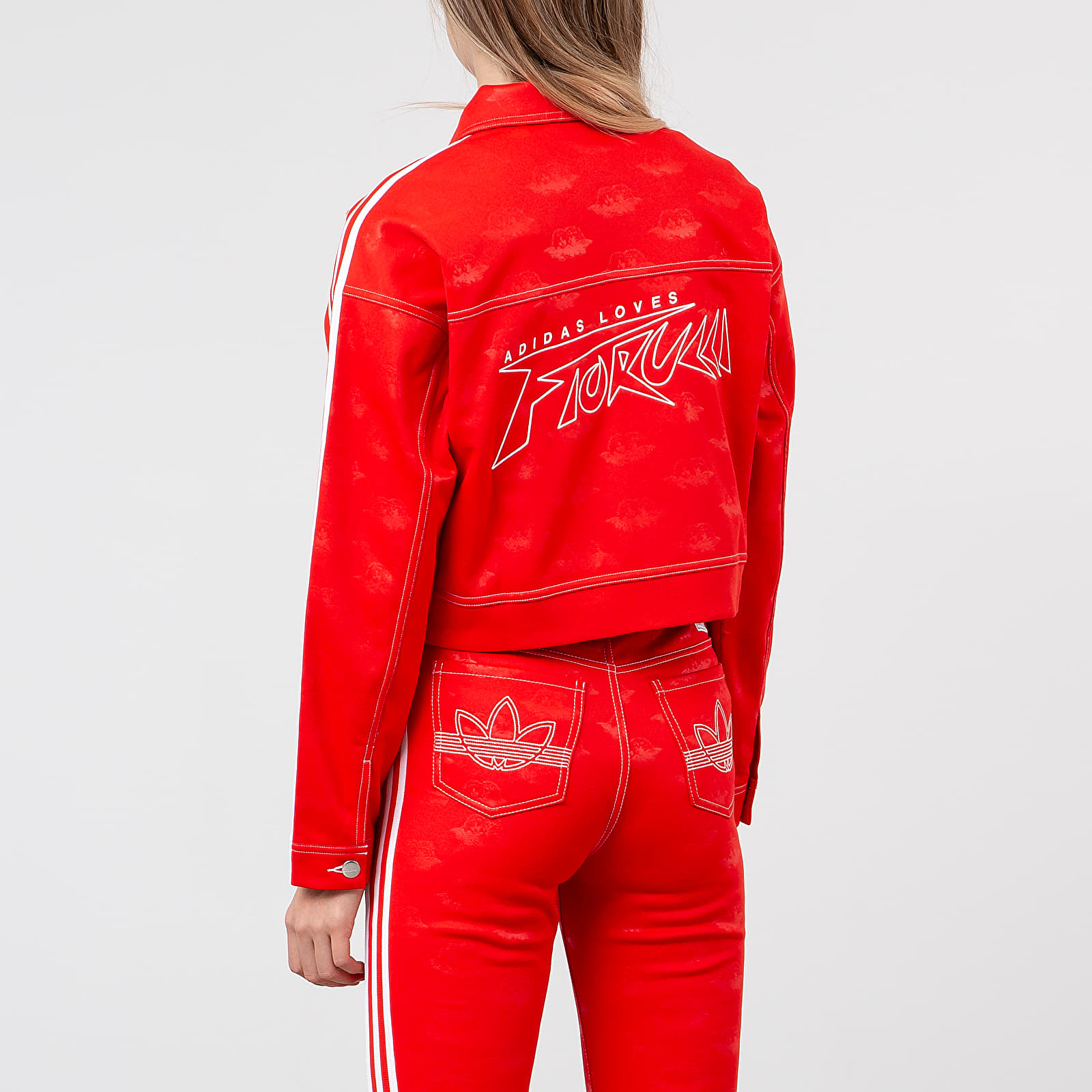 Adidas fiorucci red jacket discount