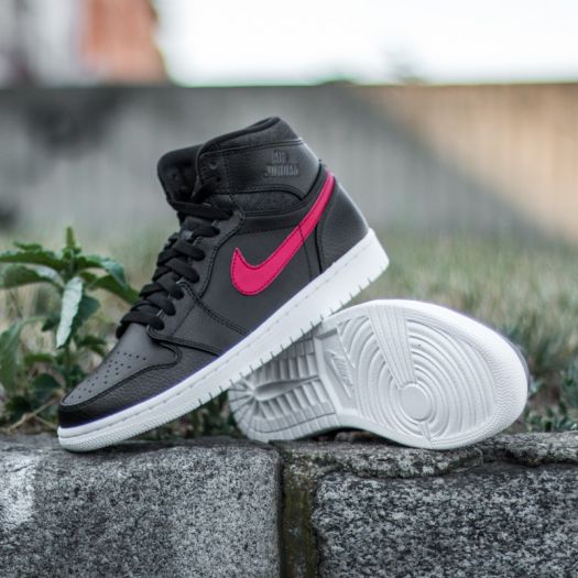 Jordan aj 1 mid se - men's black/gym red/white online