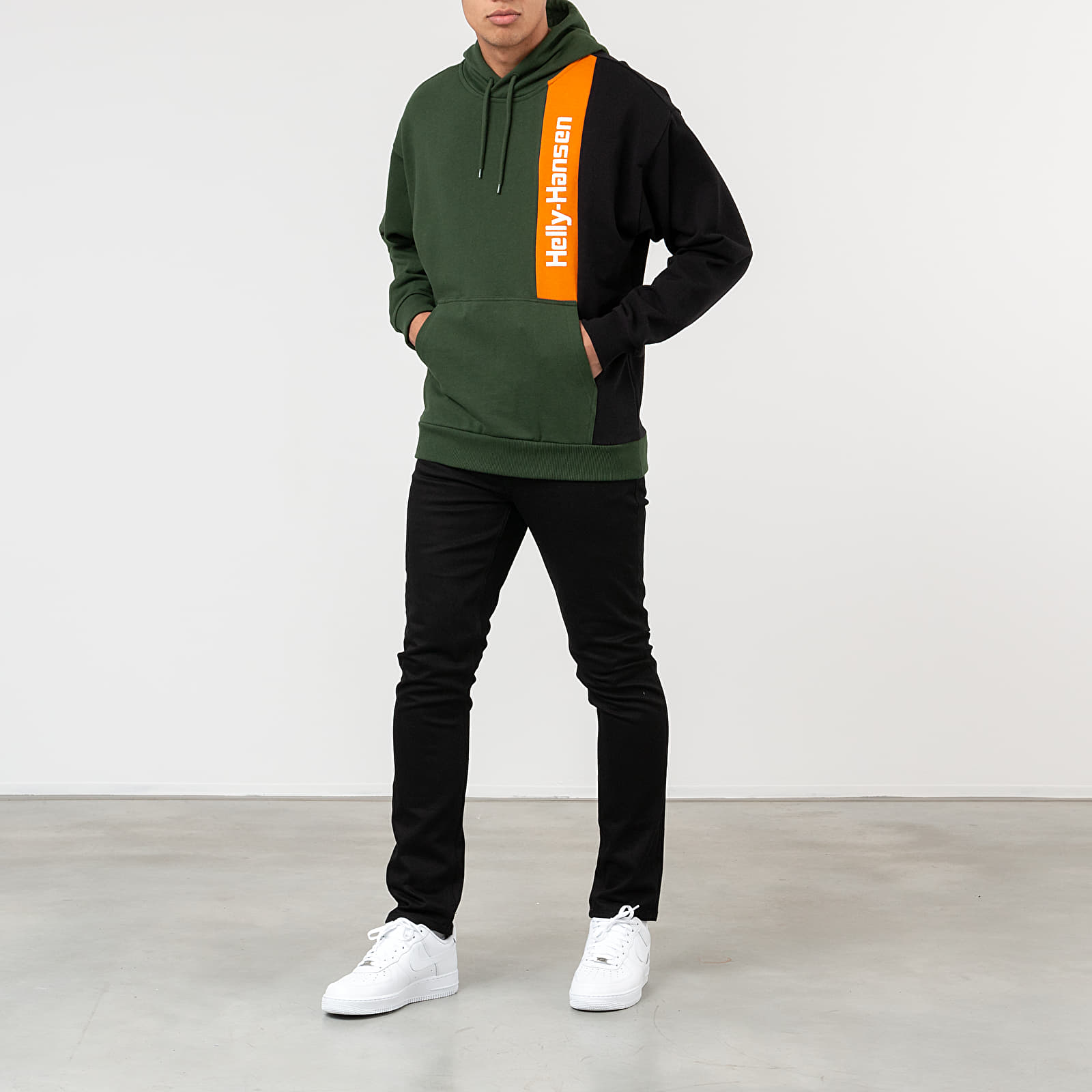 Hoodies and sweatshirts  Helly Hansen YU Blocked Hoodie Mountain Green