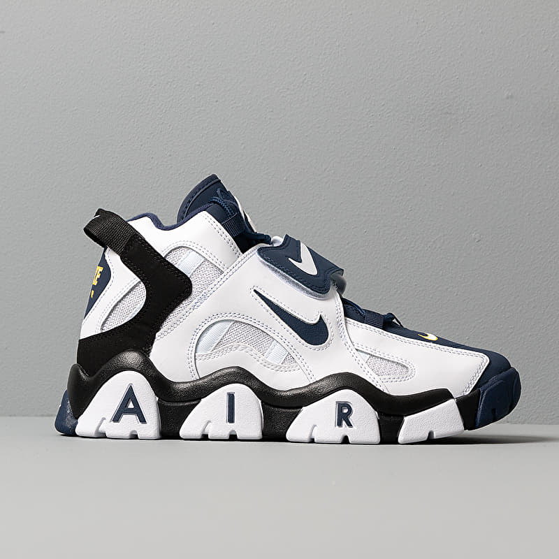 Nike Air Barrage Mid White/ Midnight Navy-Black-Laser Orange