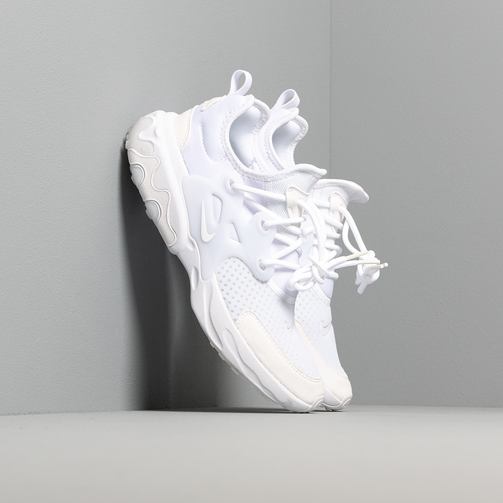 Adidași și încălțăminte pentru copii Nike React Presto (GS) White/ White-White