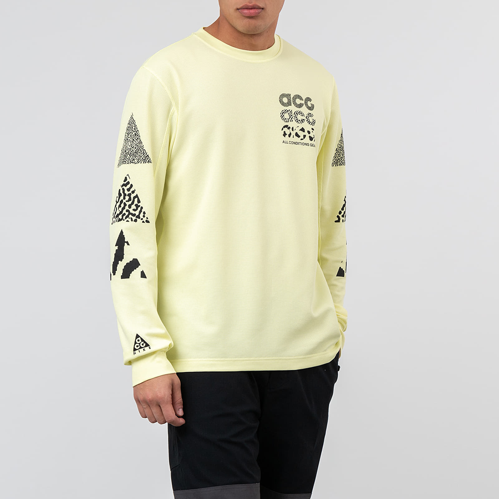 Majice T-shirt Nike ACG Knit Long Sleeve Tee Luminous Green