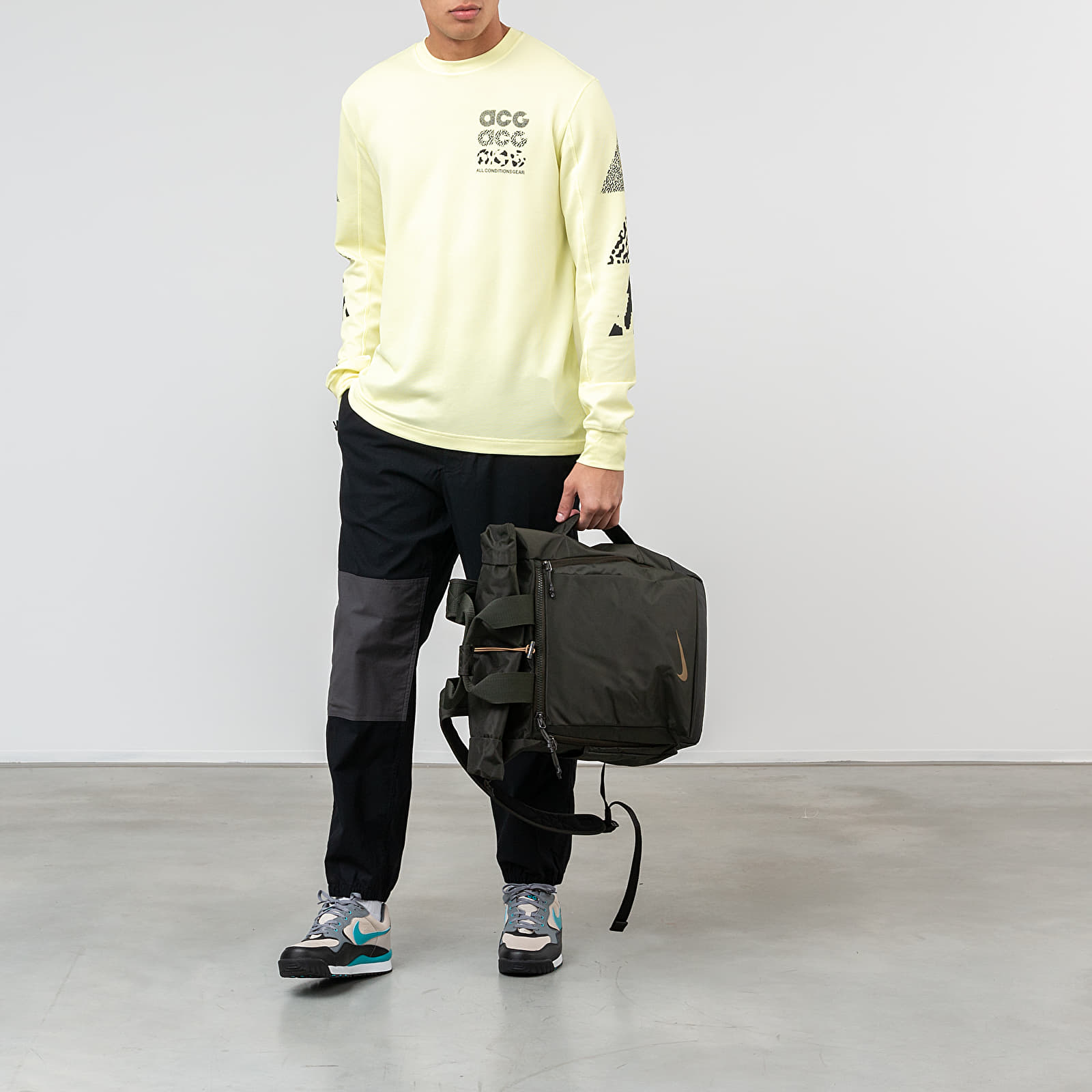 Majice T-shirt Nike ACG Knit Long Sleeve Tee Luminous Green
