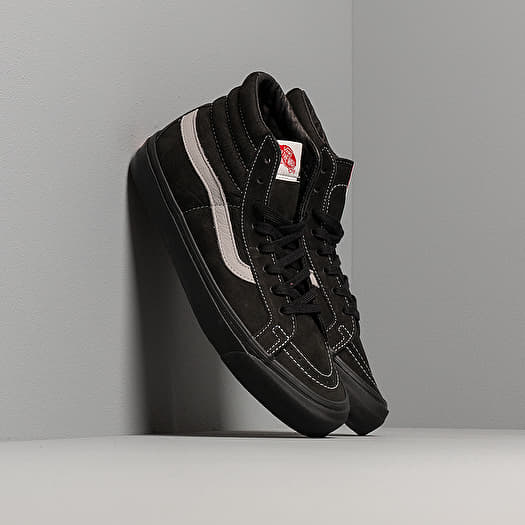 Vans sk8 on sale leather black