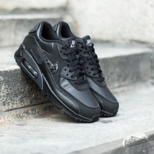 Chaussures et baskets femme Nike Air Max 90 Leather (GS) Black/ Cool Grey |  Footshop